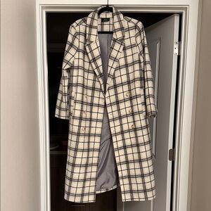 VICI Collection Verone Plaid Print Trench Coat